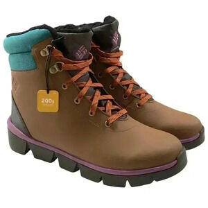 Columbia Hiking Boots Womens 8 Brown Keetley Mid Lace Up Leather Waterproof NEW